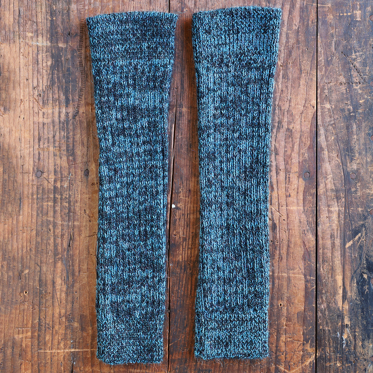 Ribbed Legwarmers - 100% Baby Alpaca - Two Tone Melange (Youth-Adult)