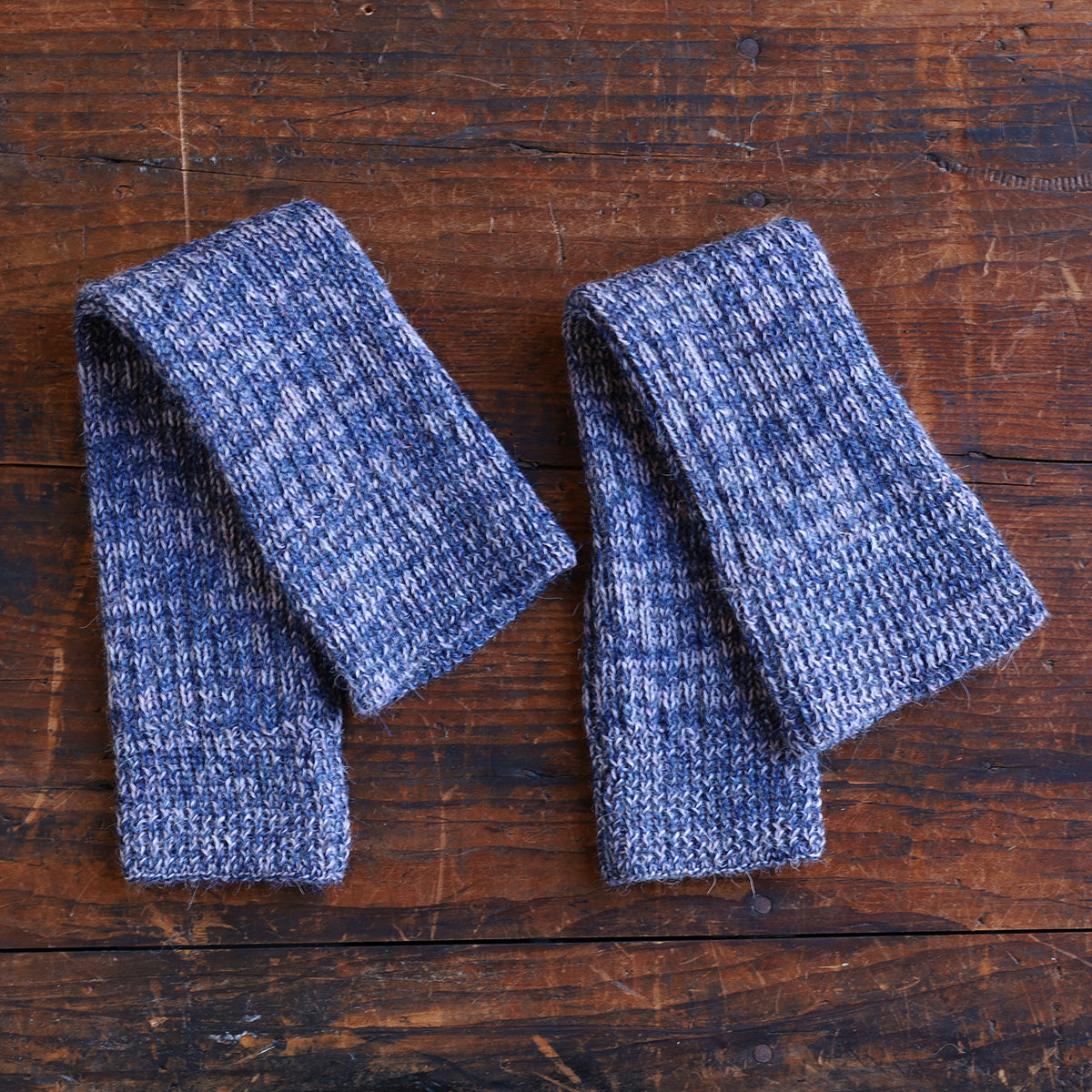 Ribbed Legwarmers - 100% Baby Alpaca - Two Tone Melange (Youth-Adult)