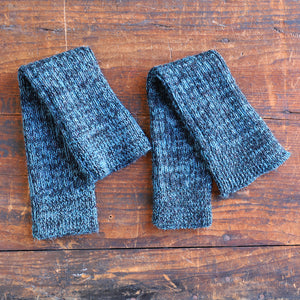 Ribbed Legwarmers - 100% Baby Alpaca - Two Tone Melange (Youth-Adult)