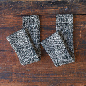 Ribbed Legwarmers - 100% Baby Alpaca - Two Tone Melange (Youth-Adult)