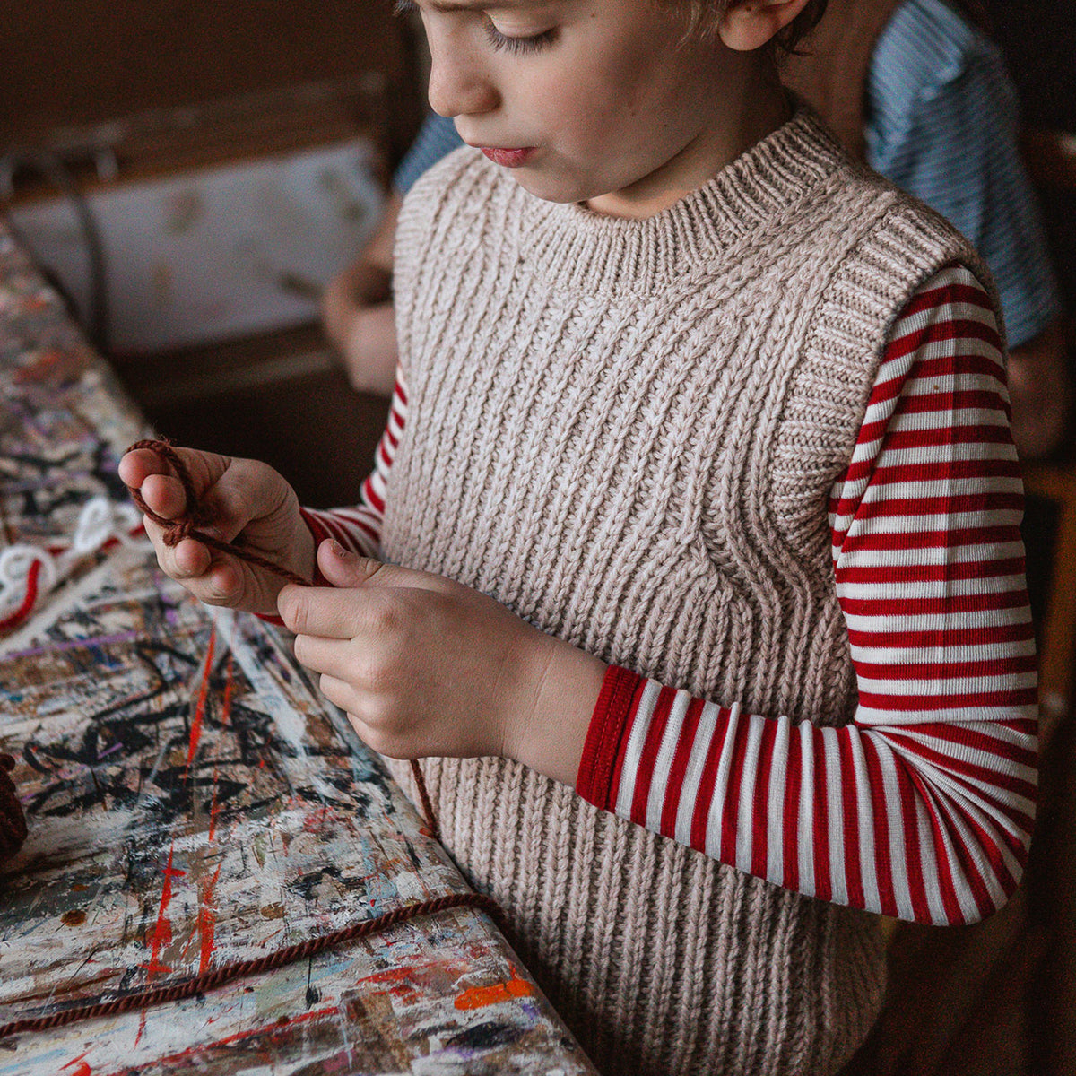 Chunky Mathias Vest - 100% Highland Wool (4-7y)