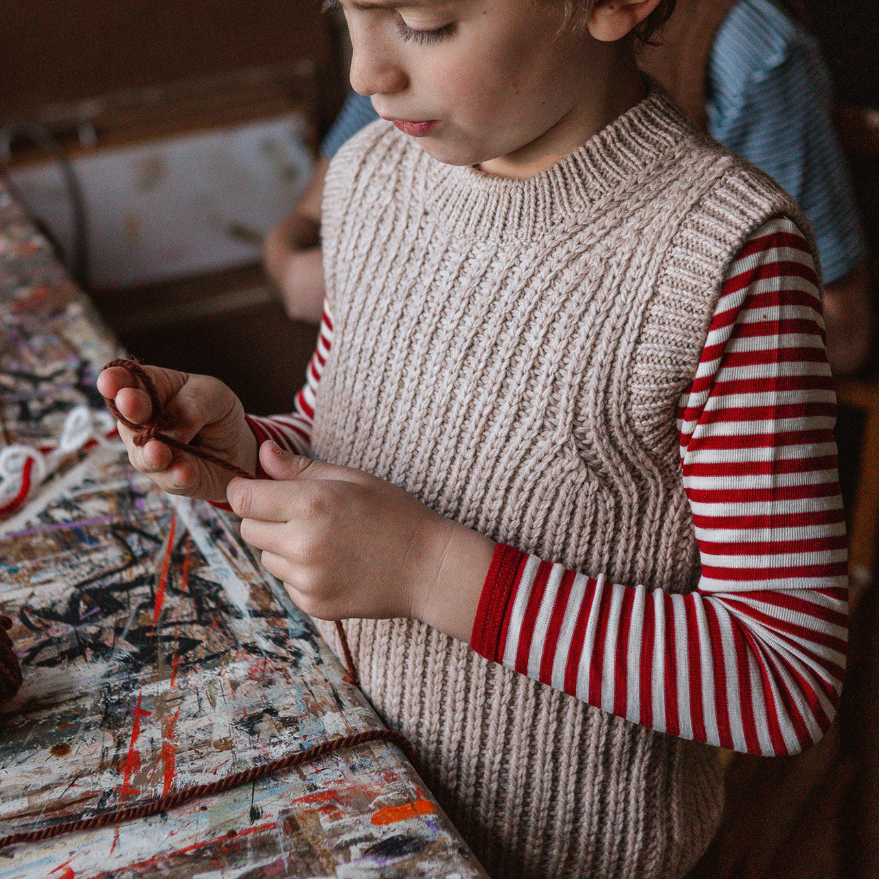 Mathias Vest - 100% Chunky Highland Wool (4-7y)