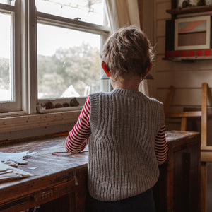 Mathias Vest - 100% Chunky Highland Wool (4-7y)