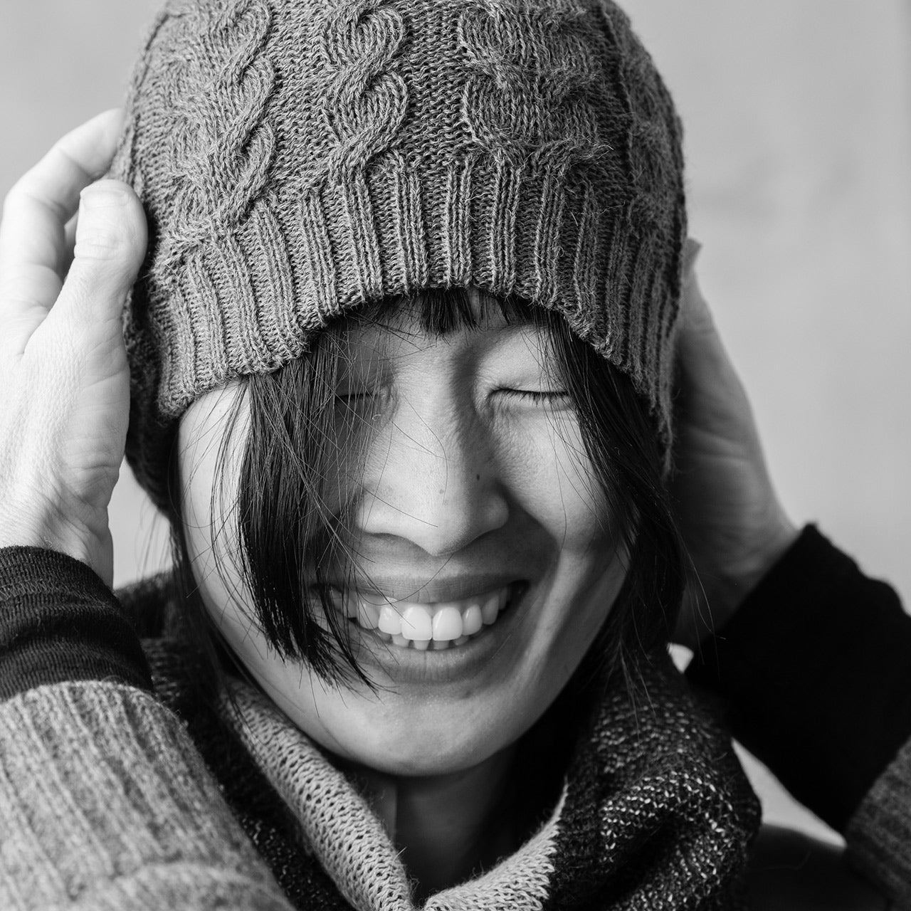 Helle Cable Knit Beanie - 100% Baby Alpaca (Adults)