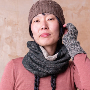 Reversible Double Knit Loop Scarf in Baby Alpaca (Adults)