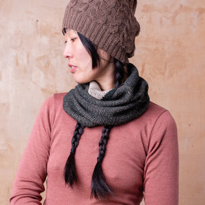 Reversible Double Knit Loop Scarf in Baby Alpaca (Adults)