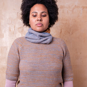 Reversible Double Knit Loop Scarf in Baby Alpaca (Adults)