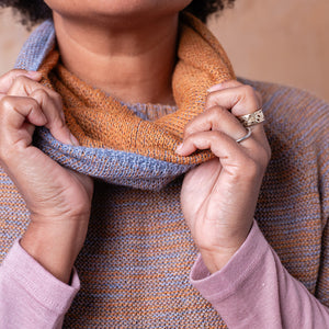 Reversible Double Knit Loop Scarf in Baby Alpaca (Adults)