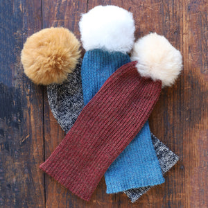 Pom-Pom Beanie - Baby Alpaca (Child-Adult)