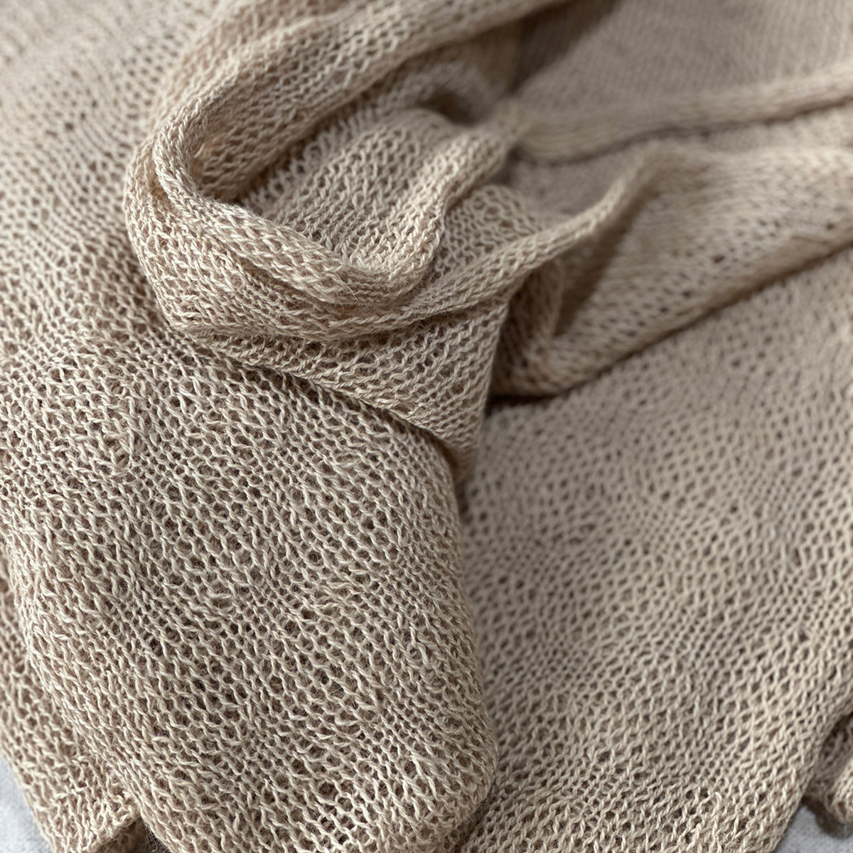 Large Lace Shawl/Throw - 100% Baby Alpaca (240x80cm)