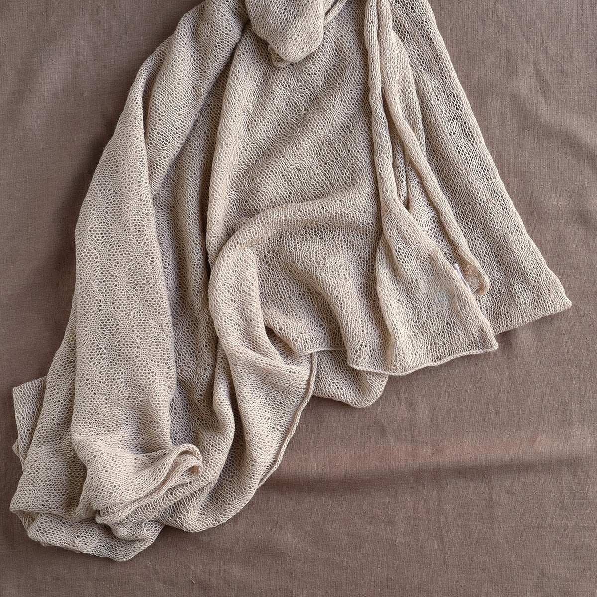Large Lace Shawl/Throw - 100% Baby Alpaca (240x80cm)