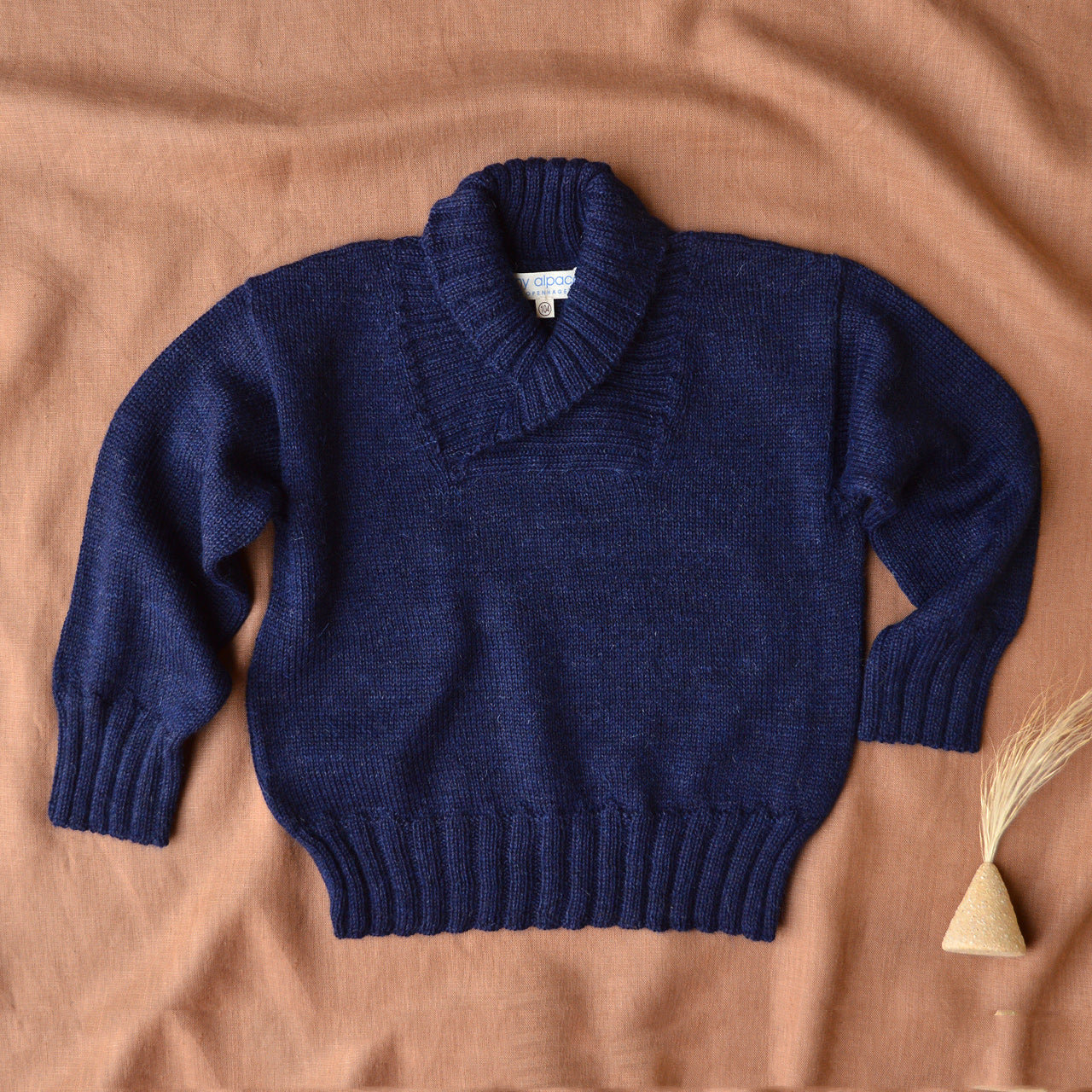 Charlie Sweater in Baby Alpaca - Navy Melange (1-6y)
