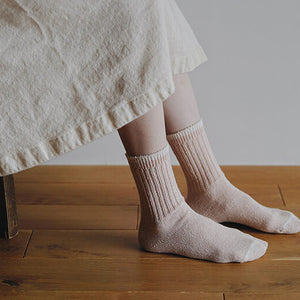 Boston Ribbed Crew Socks - Silk/Cotton (Adults) *Returning Spring