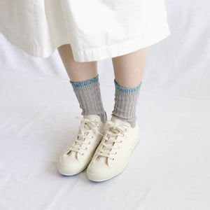 Boston Ribbed Crew Socks - Silk/Cotton (Adults) *Returning Spring