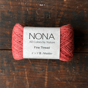 Plant Dyed Embroidery and Mending FINE Thread - 100% Cotton - Reds (140m)