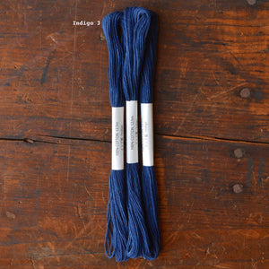 Plant Dyed Sashiko Embroidery and Mending Thread - 100% Cotton - Indigo (12.5m)