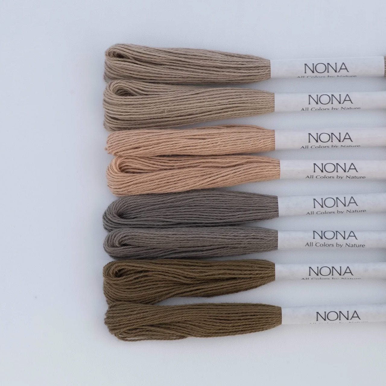 Plant Dyed Sashiko Embroidery and Mending Thread - 100% Cotton - Harvest Collection (Set of 8)