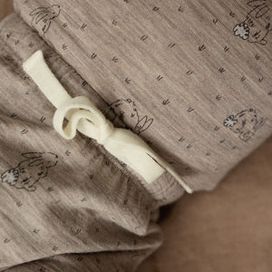 Baby Pants with Feet - 100% Organic Merino - Bramble Burrow (0-12m)
