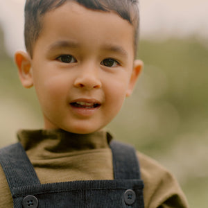 Turtleneck Longsleeve Top - 100% Organic Merino - Thyme (1-6y)