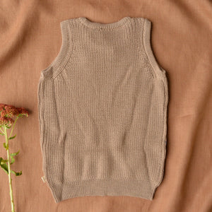 Knitted Vest - 100% Organic Merino - Sparrow (12m-5y)