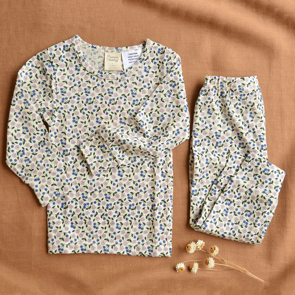 Child’s PJ Set - 100% Organic Merino - Briarwood Lilac (1-5y)
