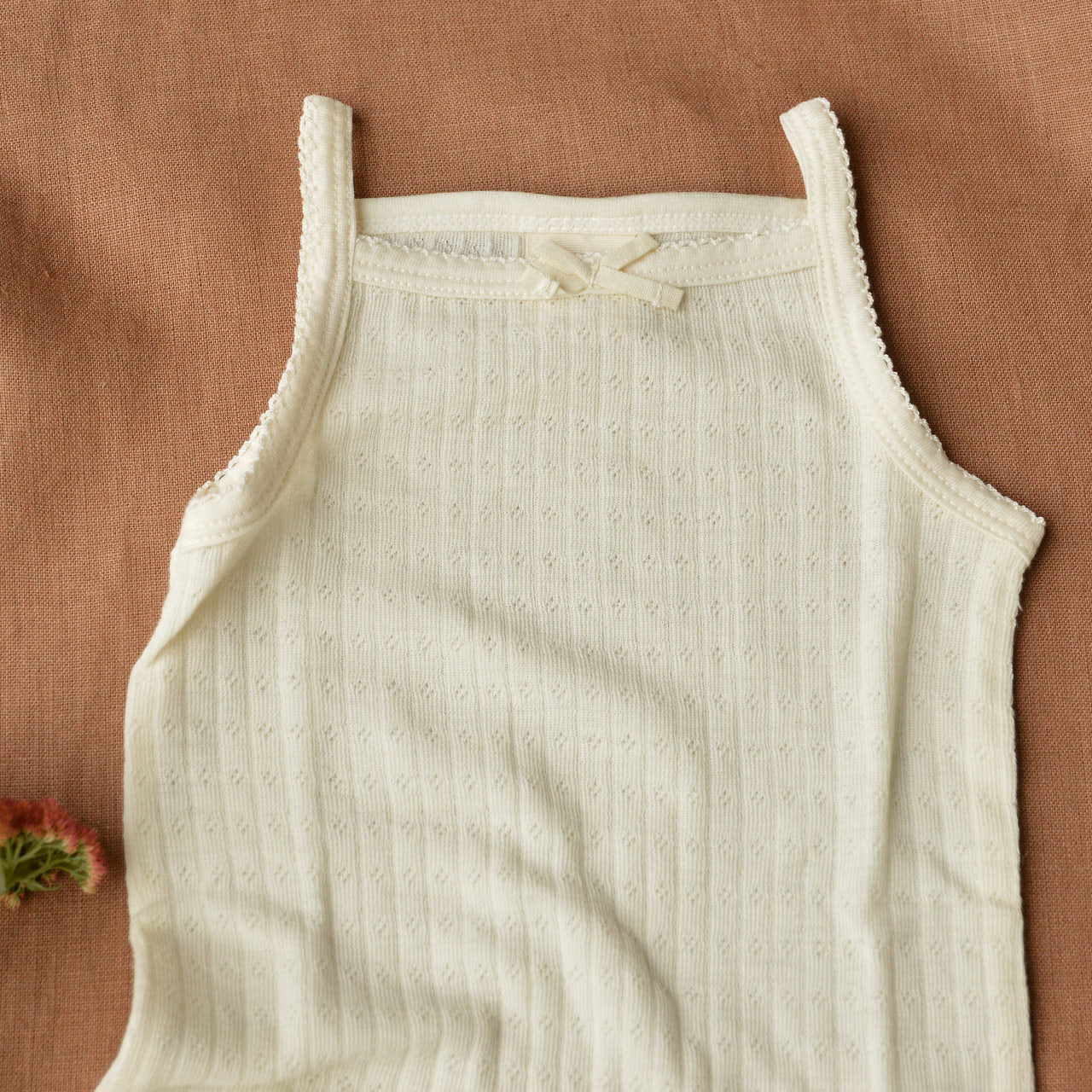 Pointelle Camisole Vest - 100% Organic Merino (2-6y)