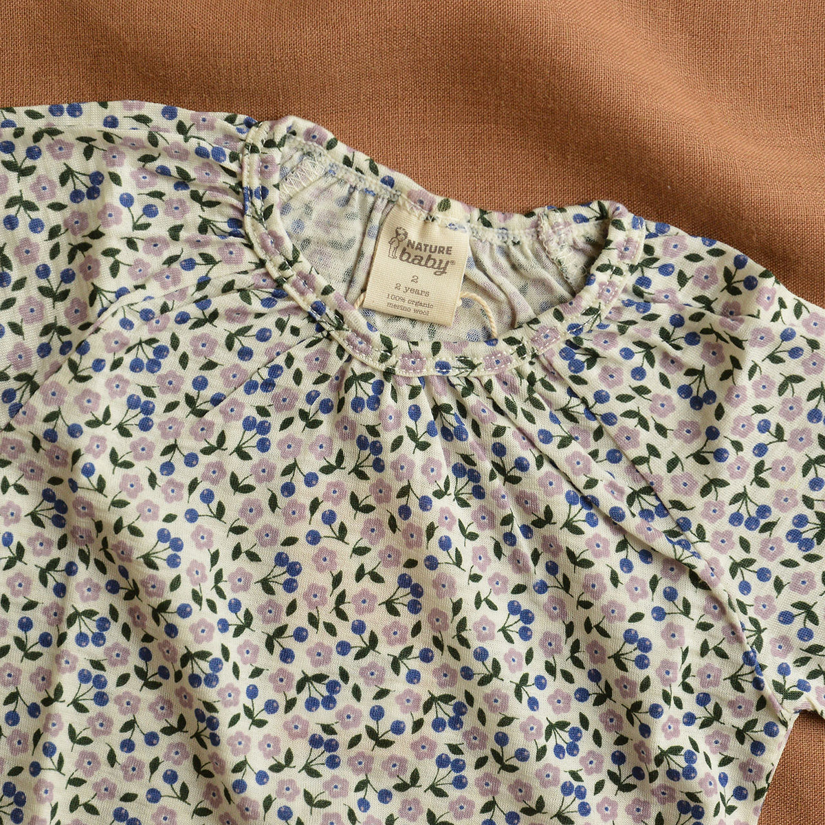 Childs Gretal Top - 100% Organic Merino - Briarwood Lilac (6m-6y)