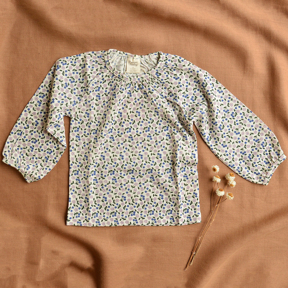 Childs Gretal Top - 100% Organic Merino - Briarwood Lilac (6m-6y)