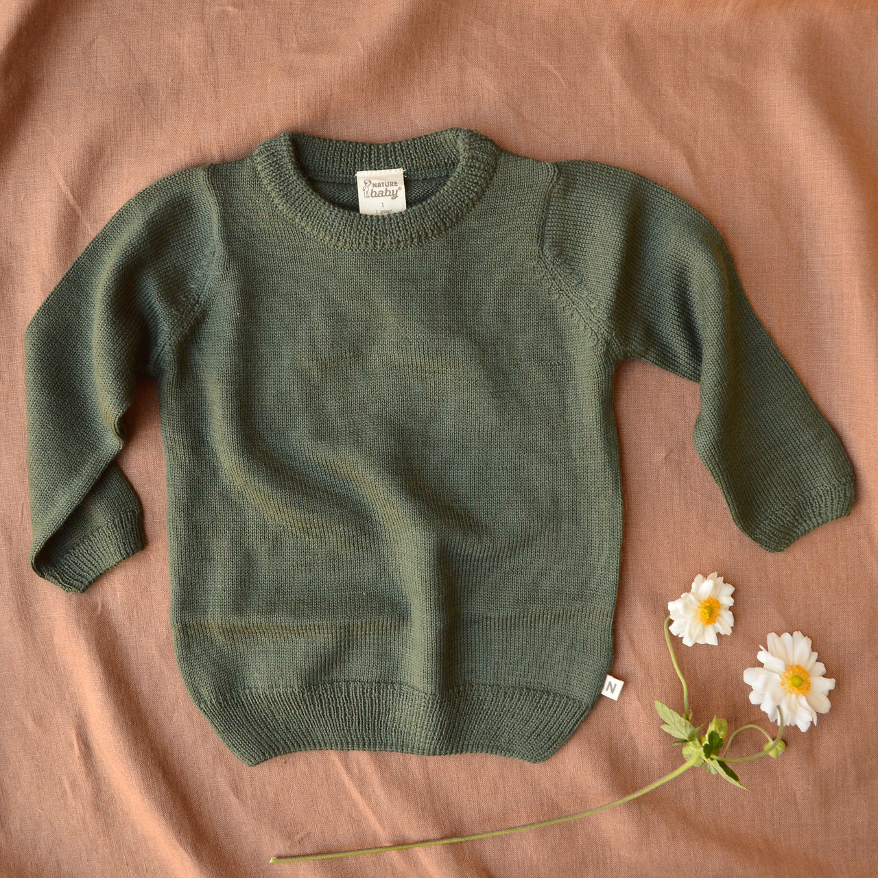 Knit Merino Pullover - Thyme (2y) *Last one!