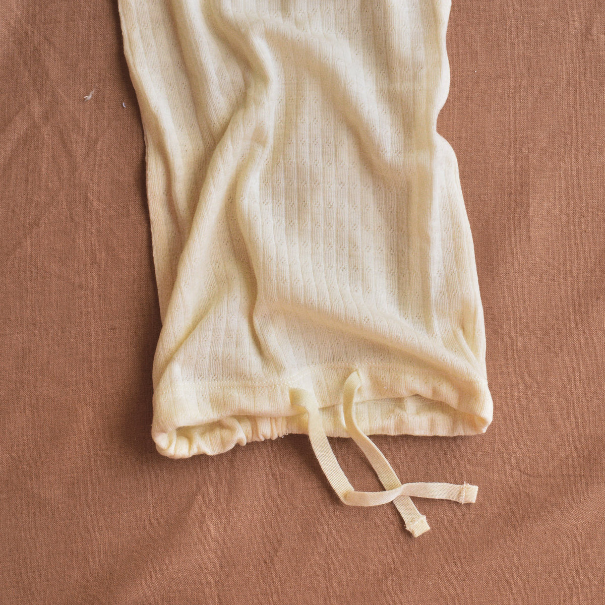 Pointelle Baby Sleep Gown - 100% Organic Merino - Natural (3-6m) *Last One!