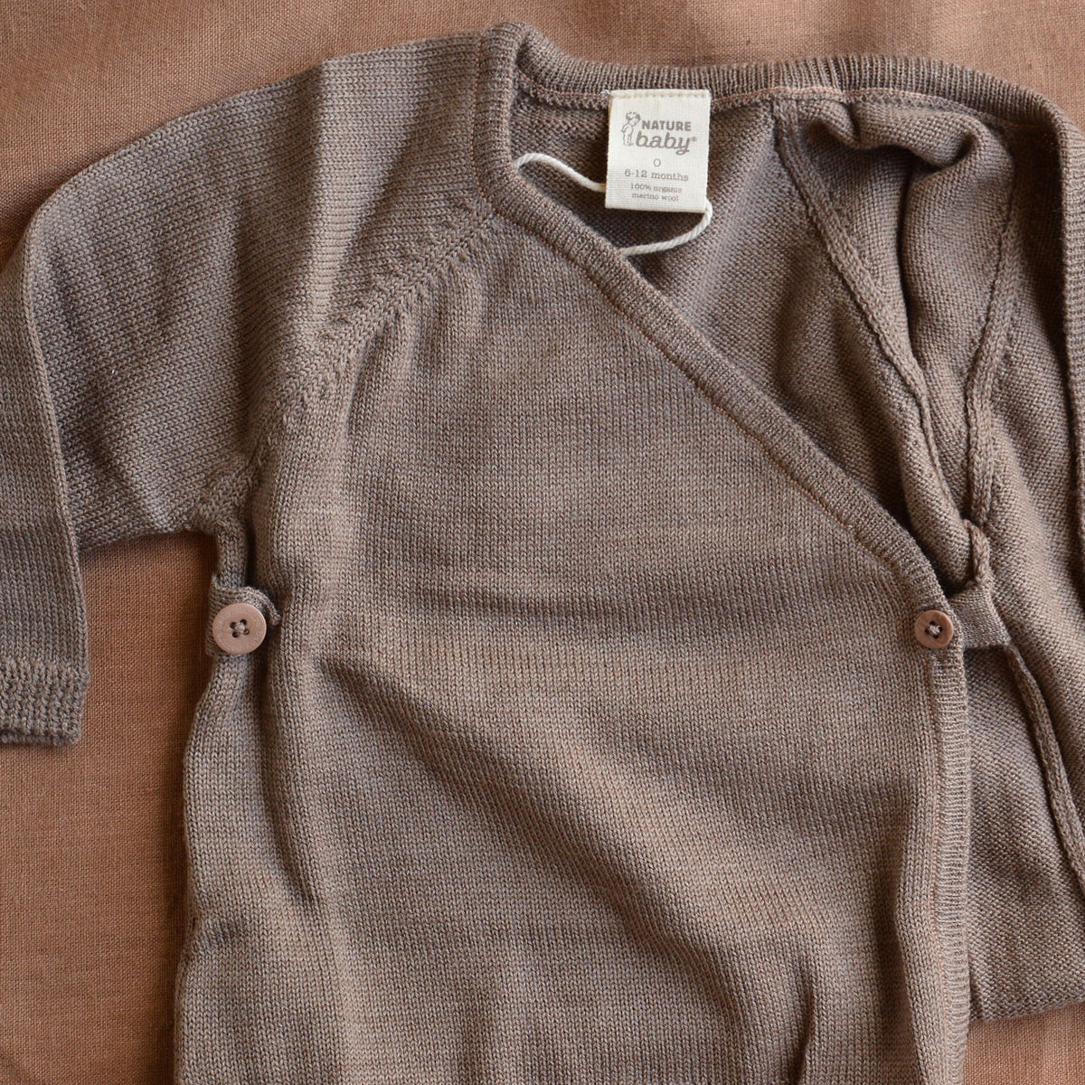 Baby Kimono Jacket - Organic Merino - Cub Marl (3-6m) *Last One!