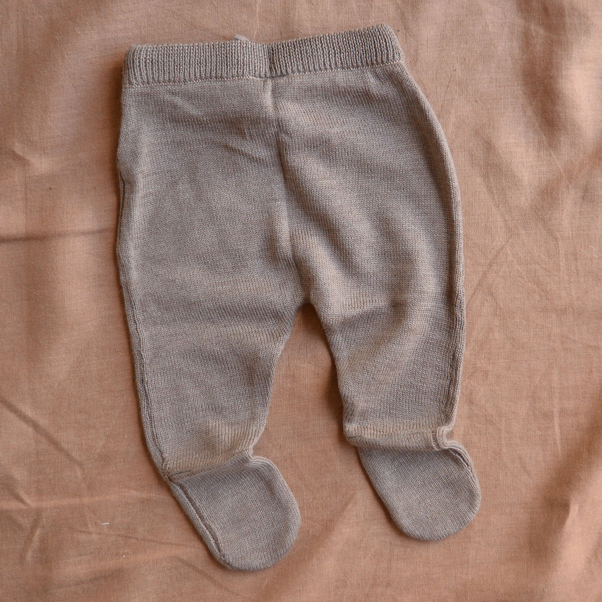 Baby Knitted Footed Romper Pants - 100% Organic Merino - Cub Marl (0-3m) *Last One!