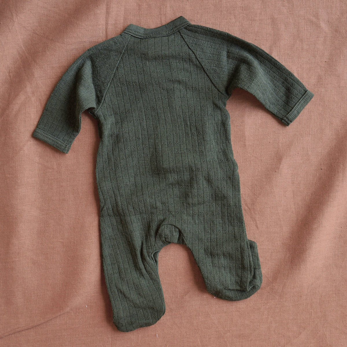 Pointelle Baby Kimono Sleep Suit - 100% Organic Merino (Newborn-6m)