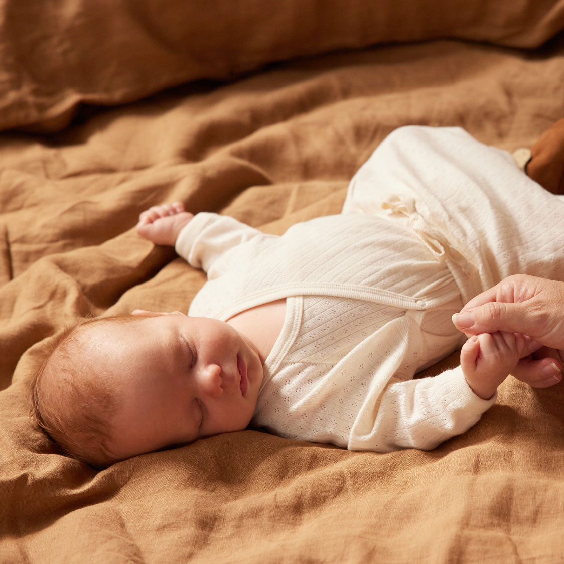 Pointelle Kimono Baby Body 100% Merino - Natural (Newborn-6m)
