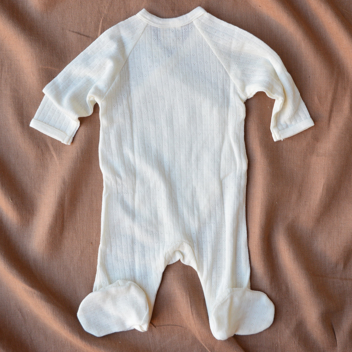 Pointelle Baby Kimono Sleep Suit - 100% Organic Merino (Newborn-6m)