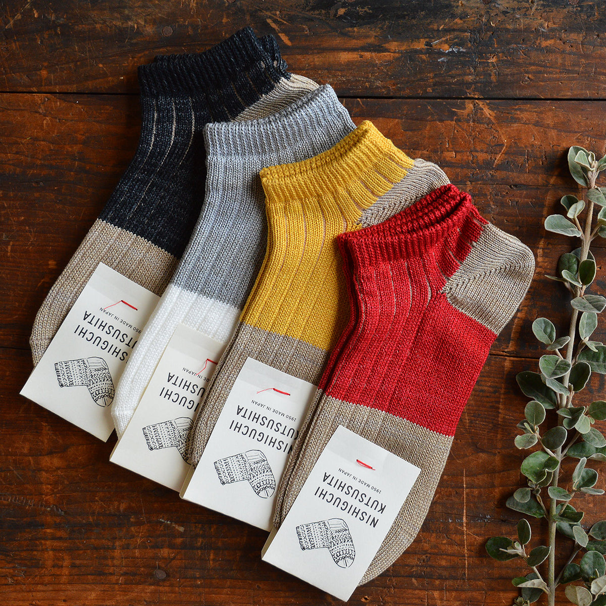 Boston Linen Cotton Anklet Socks
