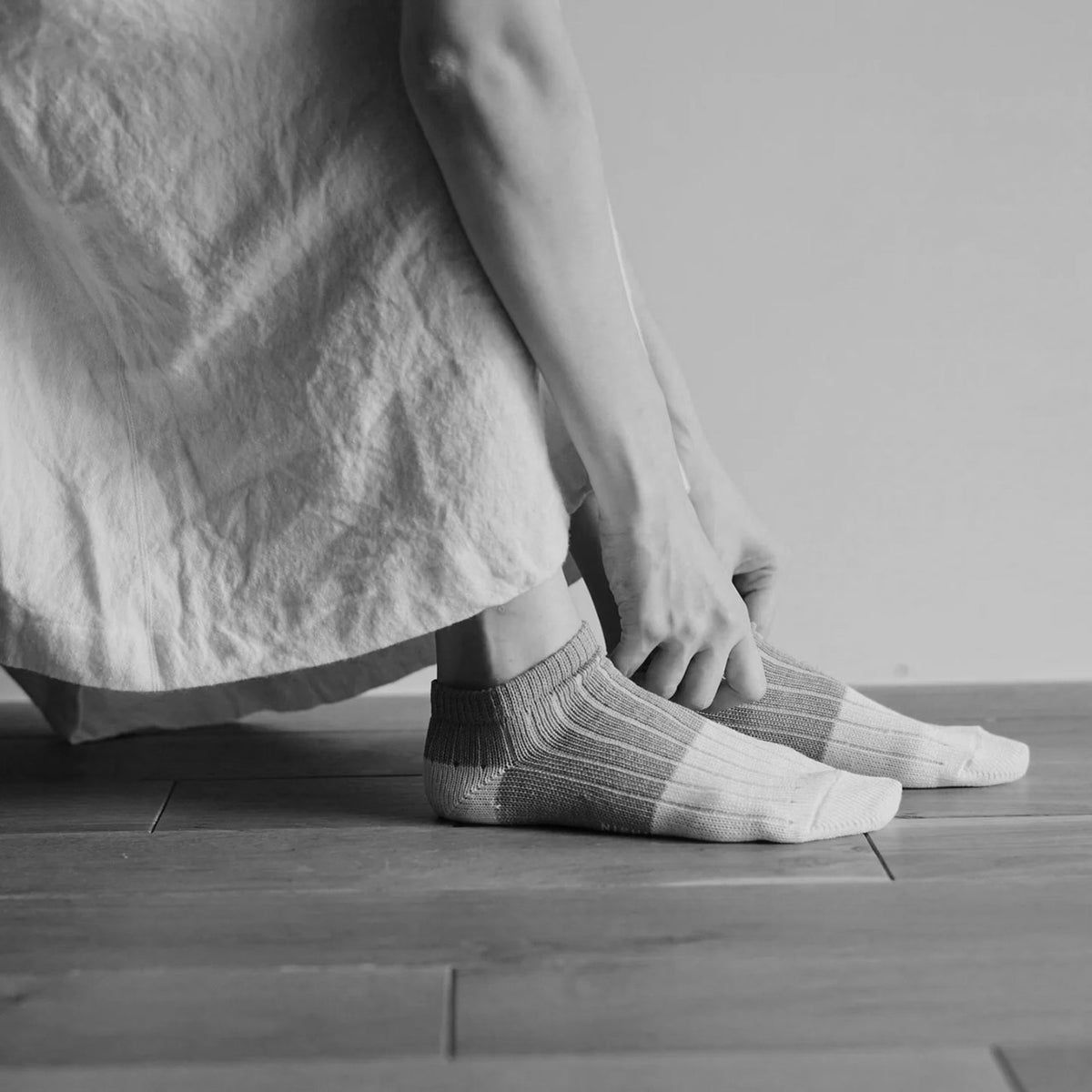 Boston Linen Cotton Anklet Socks