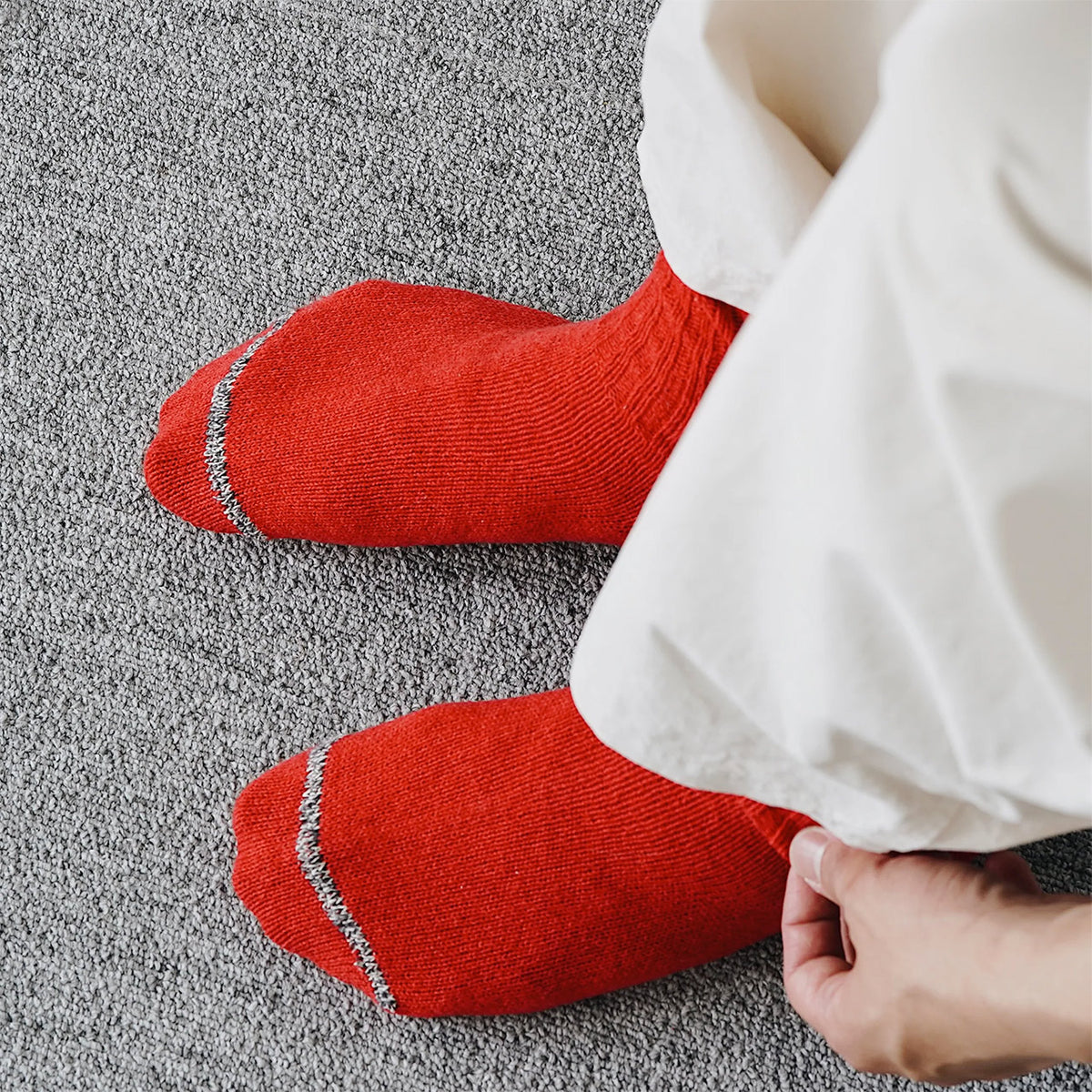Boston Ribbed Crew Socks - Silk/Cotton (Adults)