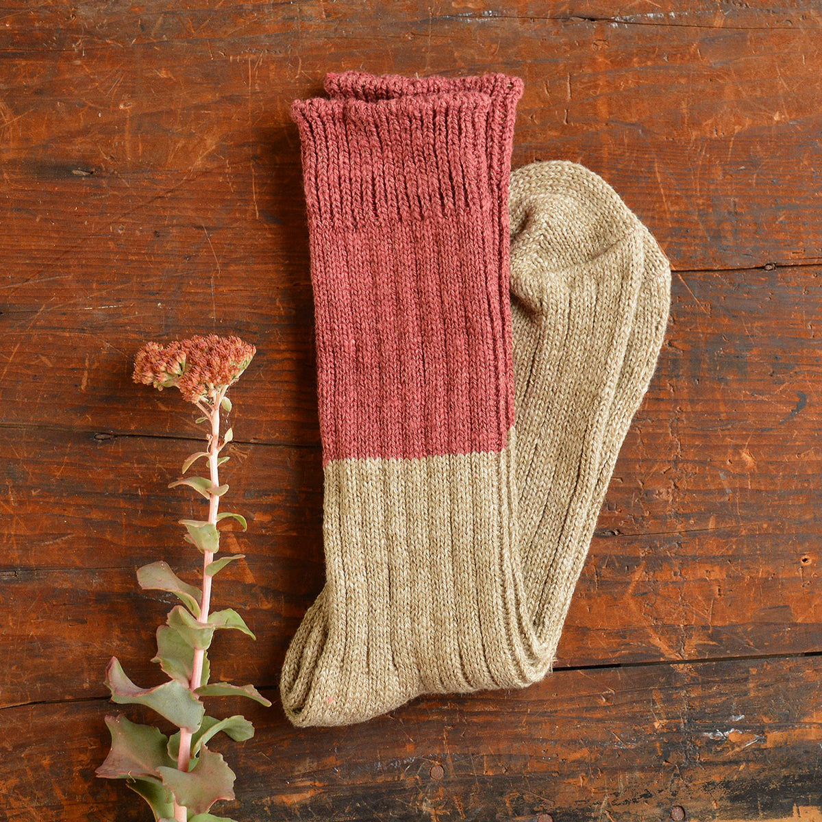 Boston Slab Socks -  Wool/Cotton (Adults)