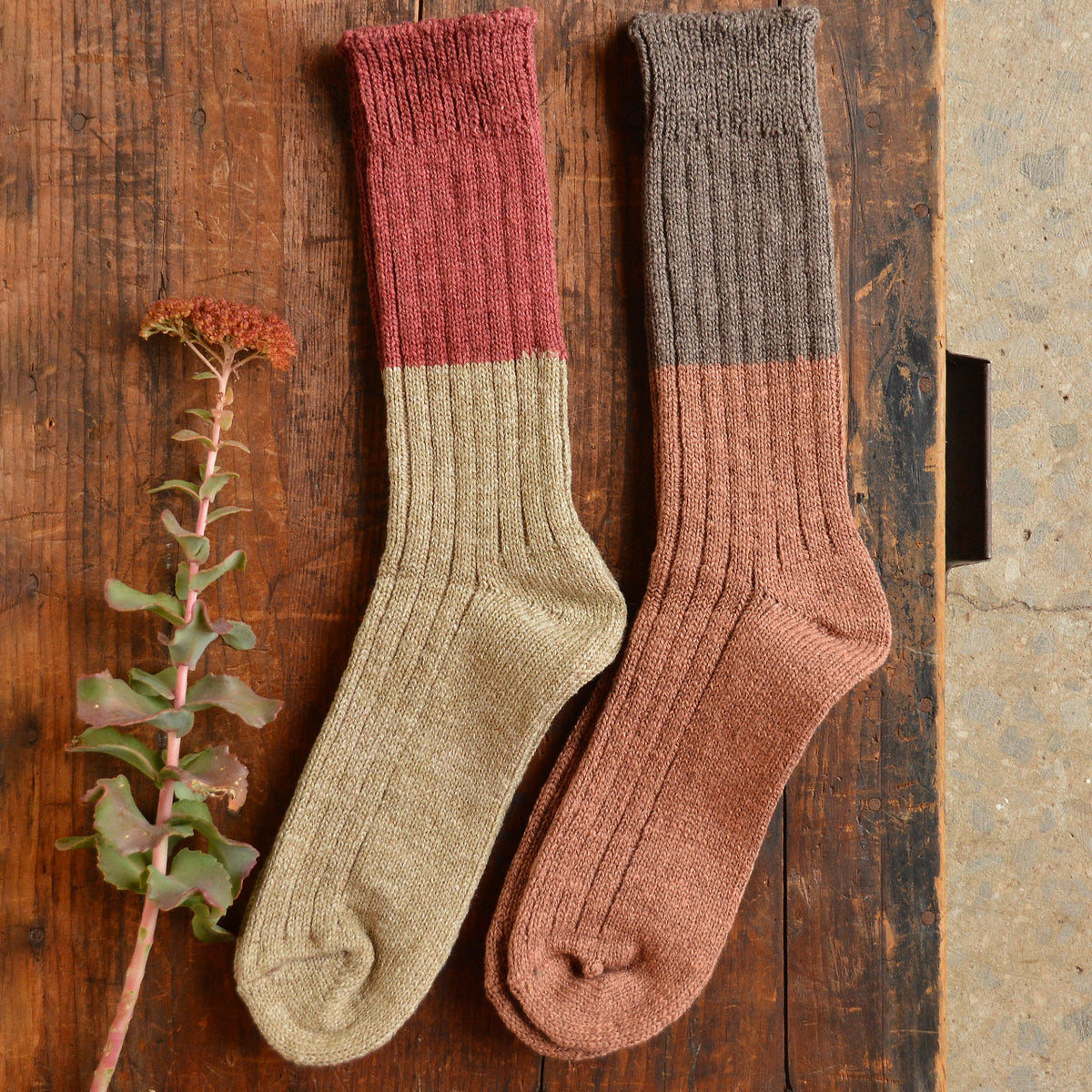 Boston Slab Socks -  Wool/Cotton (Adults)