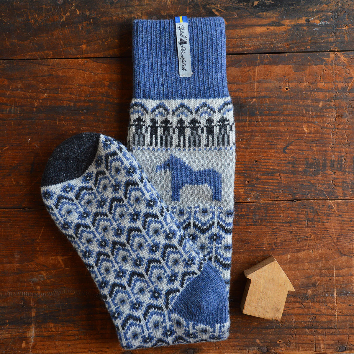 Long Woollen Rag Socks - Recycled Lambswool - Darlana (Adults 38-41)