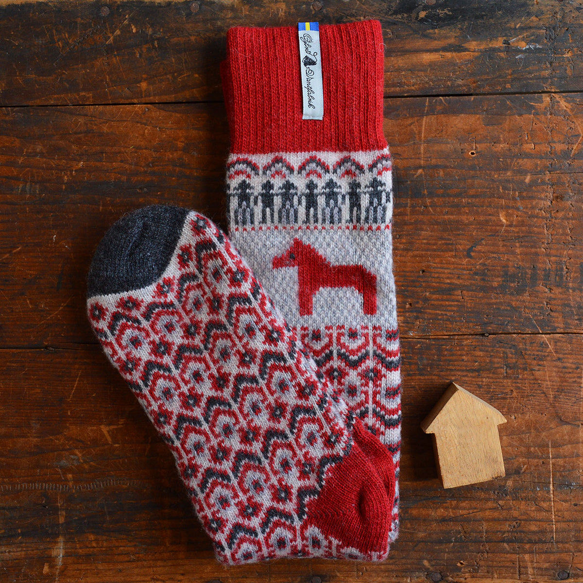 Long Woollen Rag Socks - Recycled Lambswool - Darlana (Adults 38-41)