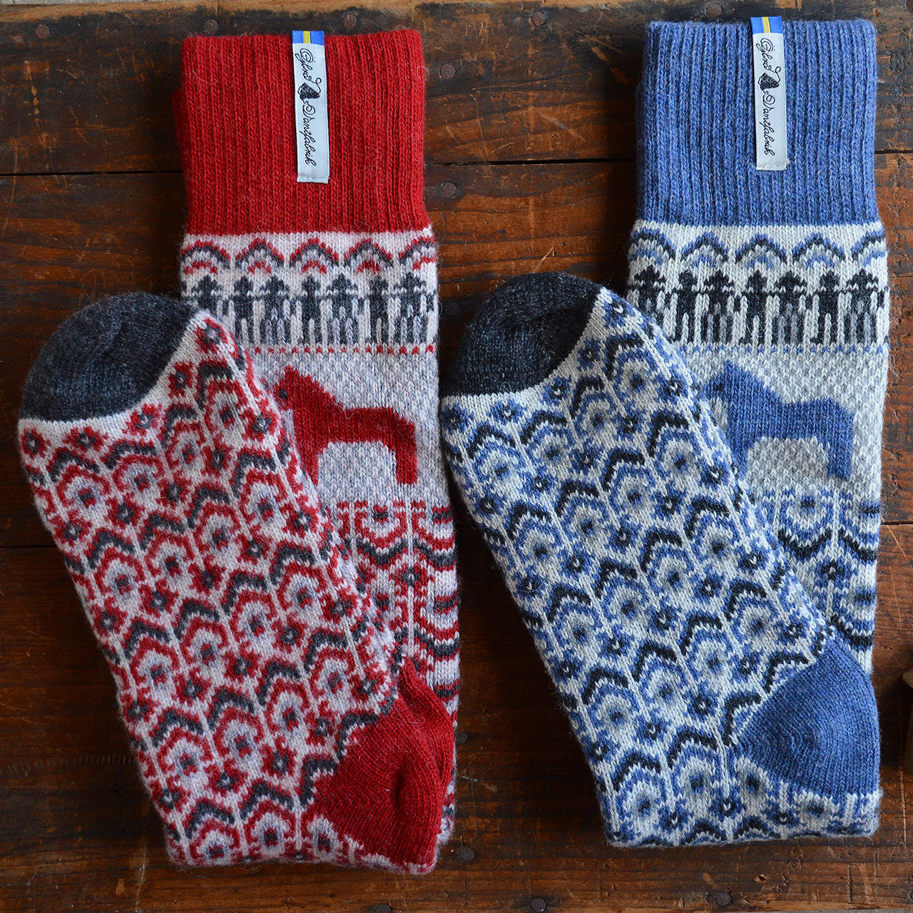 Long Woollen Rag Socks - Recycled Lambswool - Darlana (Adults 38-41)