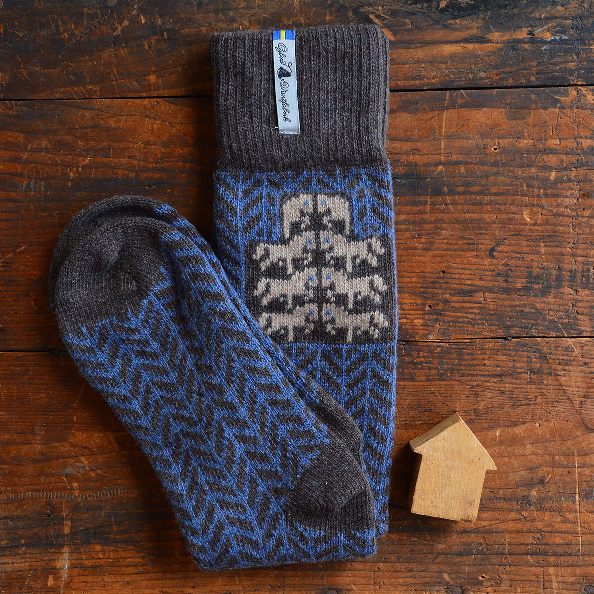 Long Woollen Rag Socks - Recycled Lambswool - Gotland (Adults 38-41)