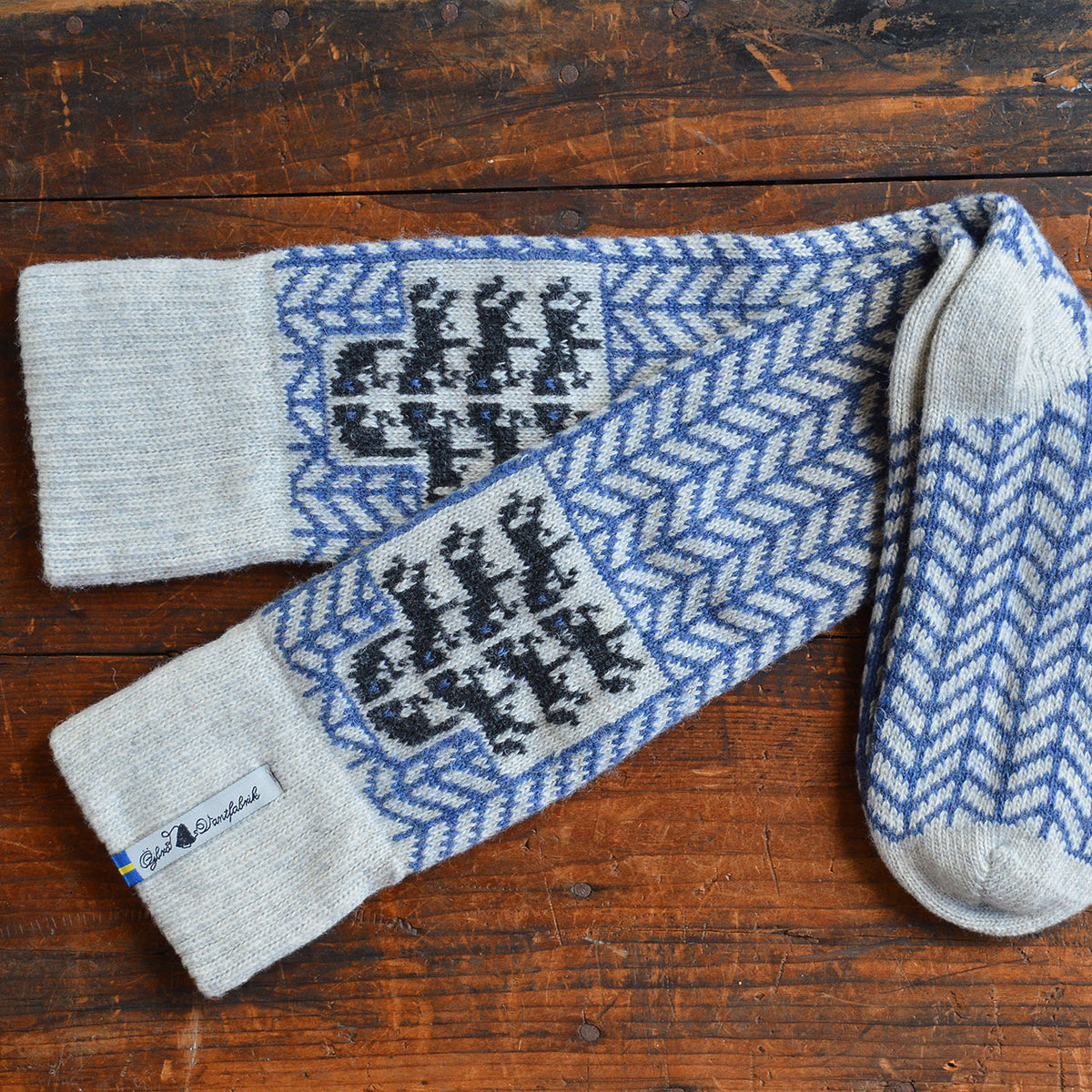 Long Woollen Rag Socks - Recycled Lambswool - Gotland (Adults 38-41)