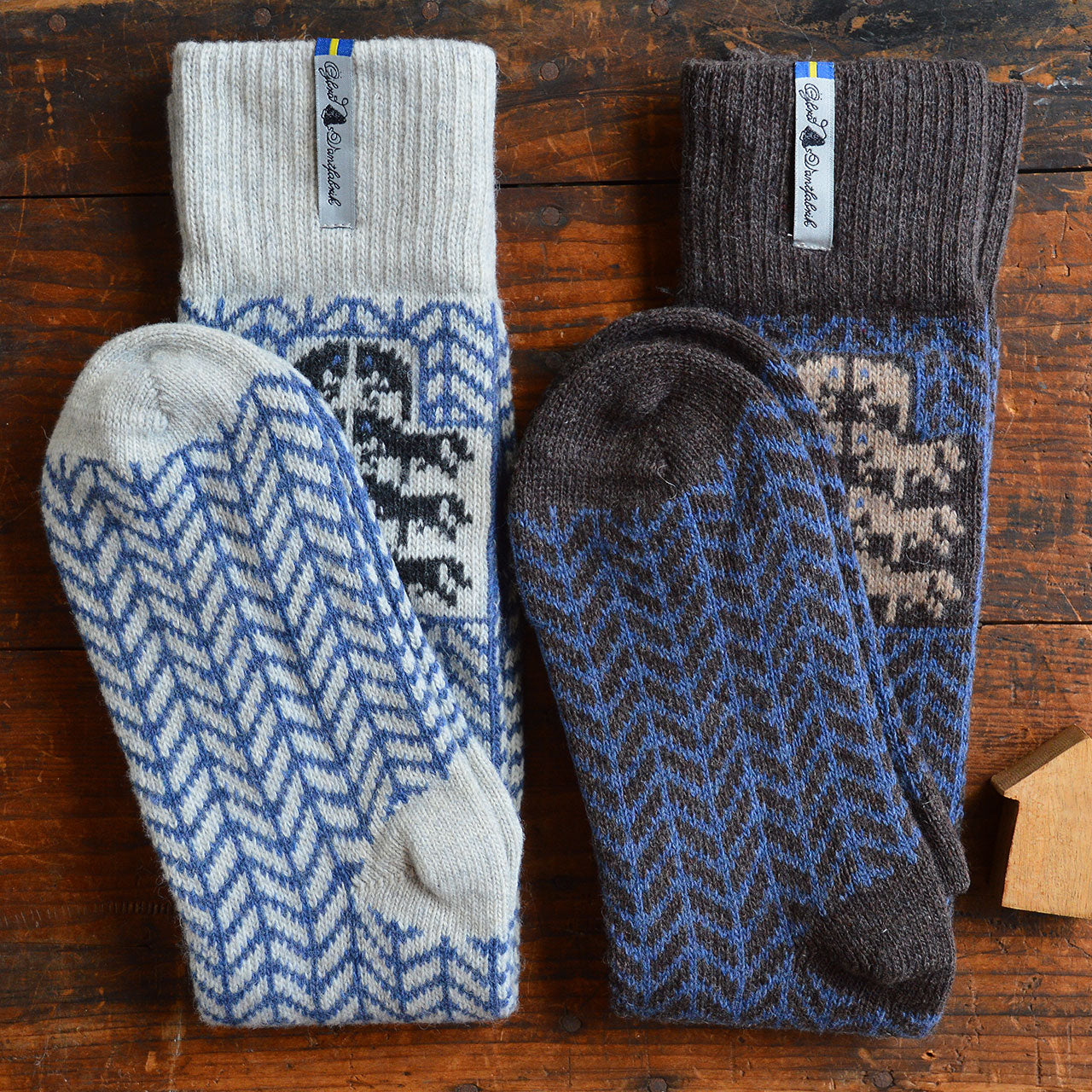 Long Woollen Rag Socks - Recycled Lambswool - Gotland (Adults 38-41)