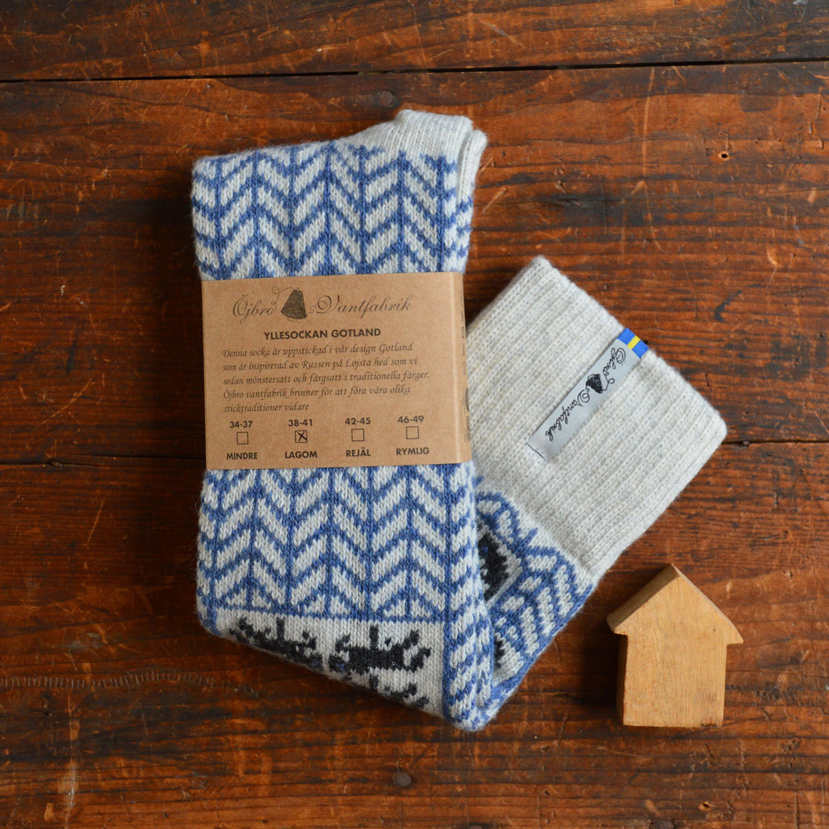 Long Woollen Rag Socks - Recycled Lambswool - Gotland (Adults 38-41)