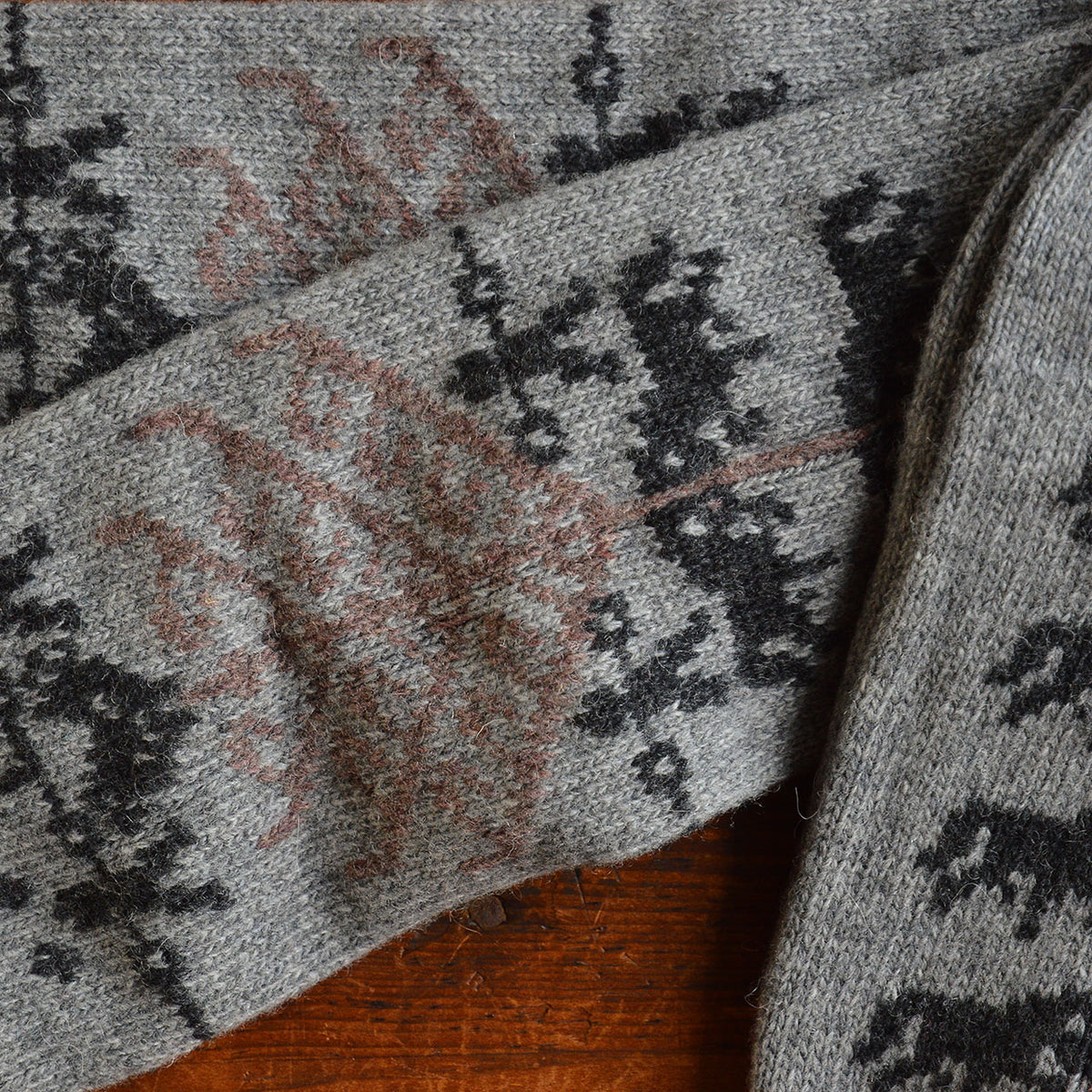 Long Woollen Rag Socks - Recycled Lambswool - Yggdrasil (Adults 38-41)