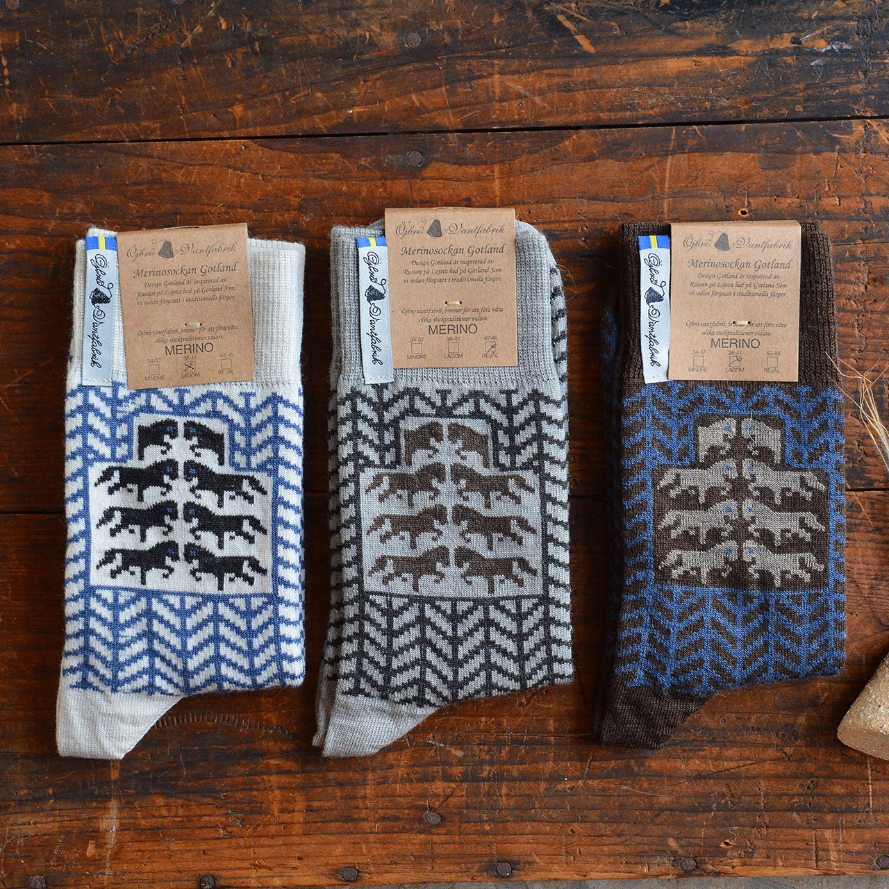 Jacquard Knit Socks - Merino Wool - Gotland (Adults 38-45)