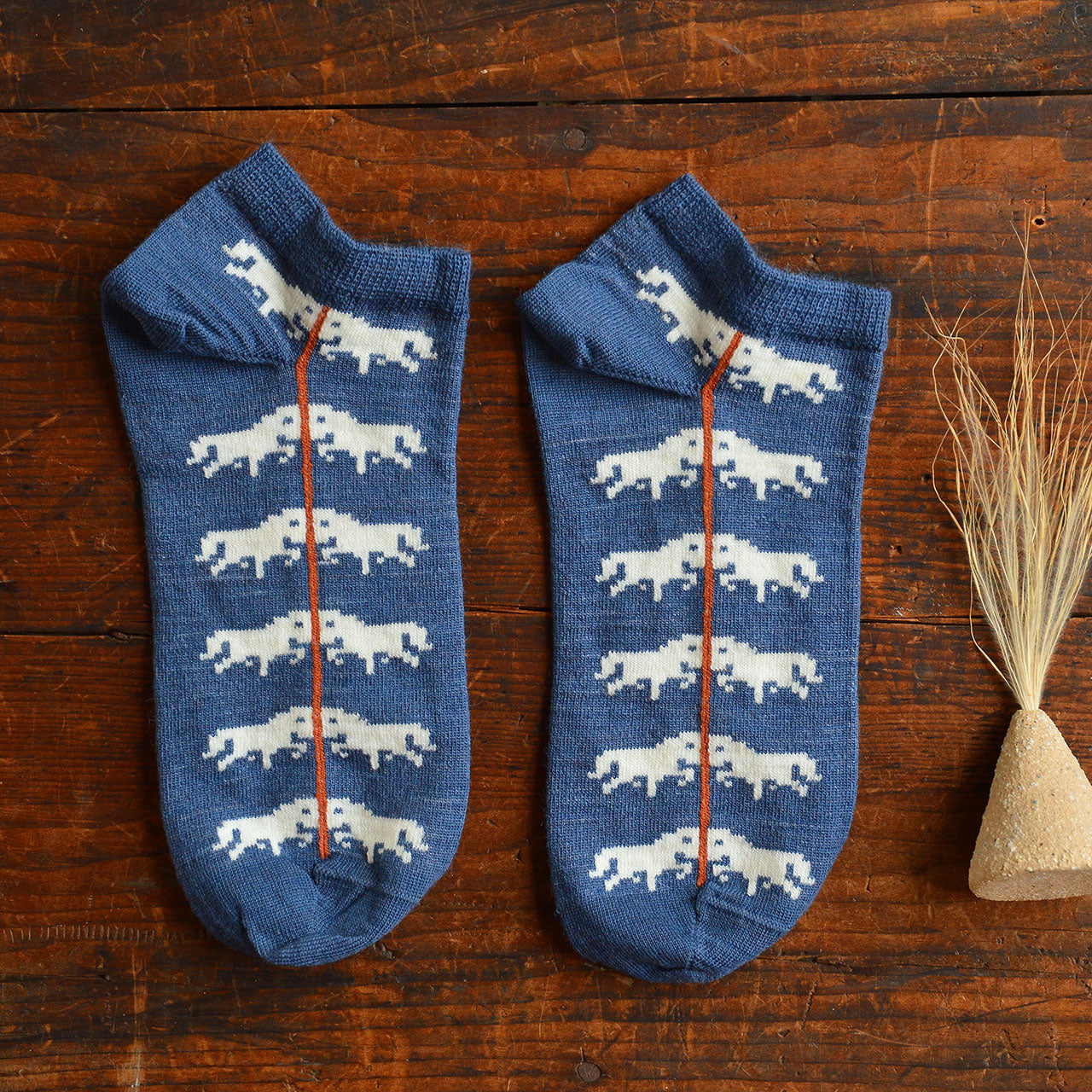 Jacquard Ankle Socks - Merino Wool - Yggdrasil (Adults 38-45)